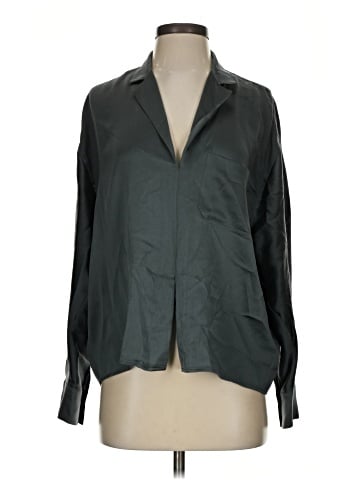 Vince. Long Sleeve Silk Top (view 1)