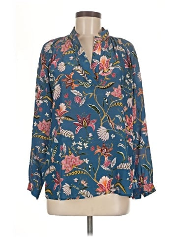 Tucker Long Sleeve Silk Top (view 1)