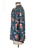 Tucker 100% Silk Floral Blue Long Sleeve Silk Top Size M - photo 5