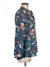 Tucker 100% Silk Floral Blue Long Sleeve Silk Top Size M - photo 4