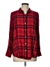 J.Jill 100% Rayon Plaid Red Long Sleeve Button-Down Shirt Size L - photo 1