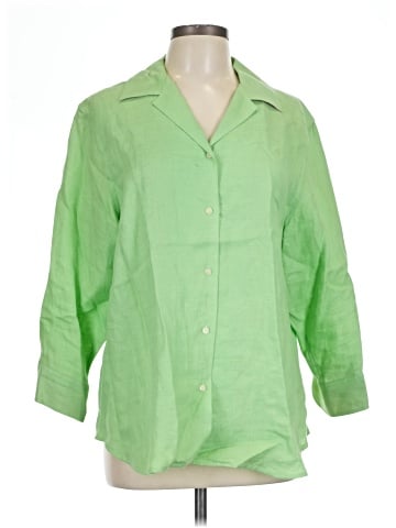 Lauren by Ralph Lauren 3/4 Sleeve Button-Down Shirt (view 1)