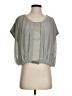 Gap 100% Polyester Gray Short Sleeve Blouse Size S - photo 1