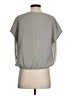 Gap 100% Polyester Gray Short Sleeve Blouse Size S - photo 2