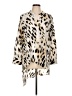 Chico's 100% Polyester Animal Print Ivory Kimono Size Lg (2) - photo 1