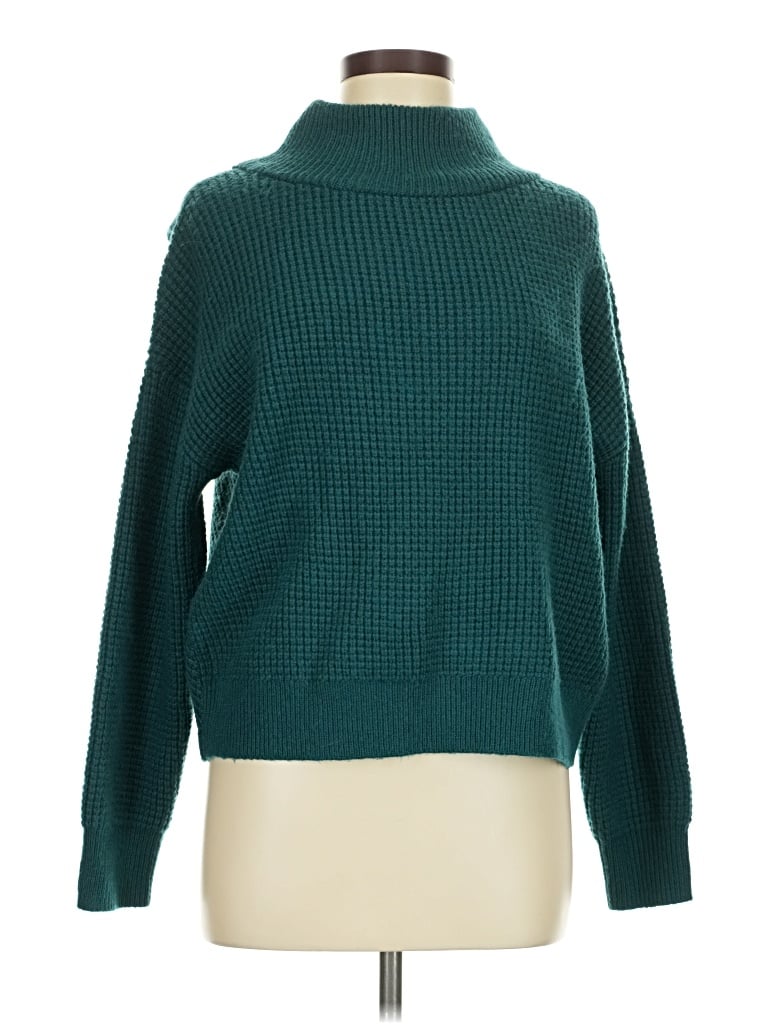 Pre-owned Express Turtleneck Sweater In Teal