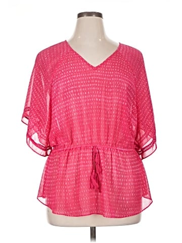 a.n.a. A New Approach Short Sleeve Blouse (view 1)