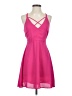 Lush 100% Polyester Solid Pink Cocktail Dress Size S - photo 1