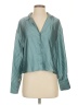 Zara Metallic Teal Long Sleeve Blouse Size XS - photo 1