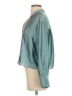 Zara Metallic Teal Long Sleeve Blouse Size XS - photo 5
