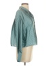 Zara Metallic Teal Long Sleeve Blouse Size XS - photo 4