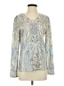 Unbranded Paisley Blue Long Sleeve Blouse Size S - photo 1