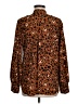 Karl Lagerfeld Paris 100% Polyester Animal Print Brown Long Sleeve Blouse Size M - photo 2