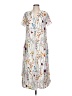 Unbranded 100% Polyester Print White Casual Dress Size L - photo 1