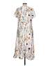 Unbranded 100% Polyester Print White Casual Dress Size L - photo 2