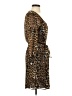 Express 100% Polyester Animal Print Brown Cocktail Dress Size S - photo 4