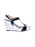 Dune London 100% Leather Color Block Blue Black Wedges Size 10 - photo 1