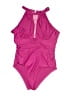 Unbranded Solid Pink One Piece Swimsuit Size L - photo 1