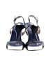 Dune London 100% Leather Color Block Blue Black Wedges Size 10 - photo 2