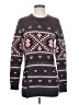 Ann Taylor Argyle Burgundy Pullover Sweater Size XS - photo 1