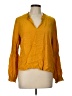 1.State 100% Rayon Yellow Long Sleeve Blouse Size L - photo 1