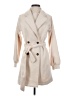 Buckle 100% Polyester Ivory Trenchcoat Size XS - photo 1
