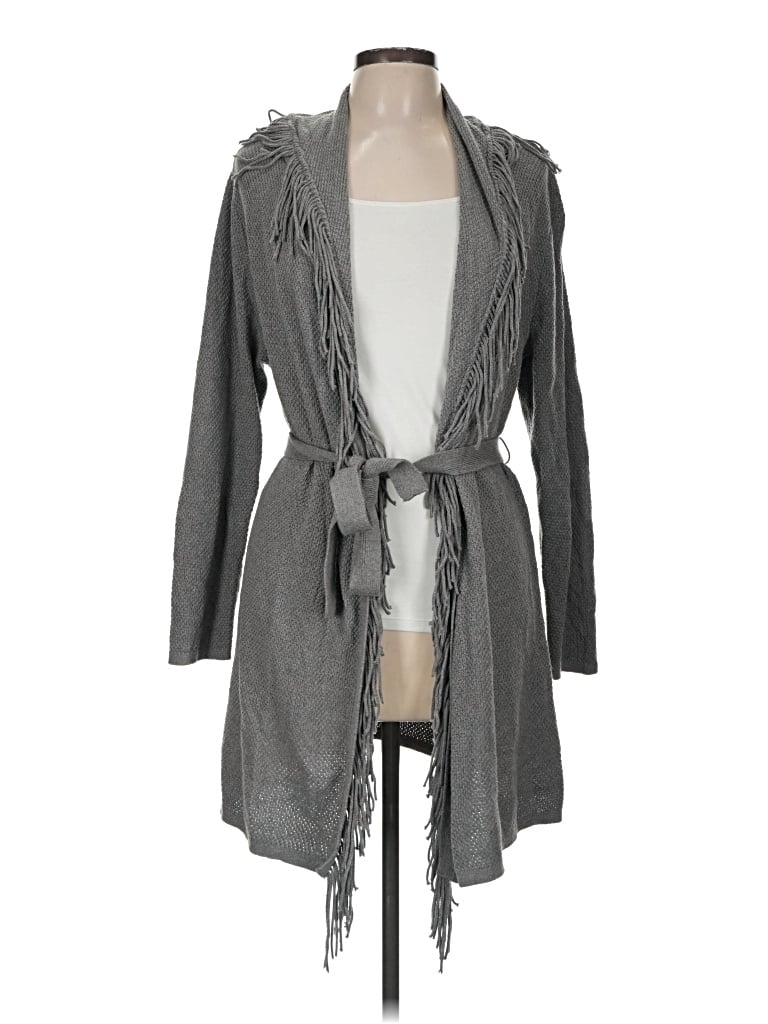 Pre-owned Jjill Cardigan Sweater In Gray
