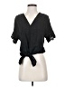 Max Studio Black Short Sleeve Blouse Size S - photo 1