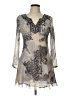 LUXE 100% Polyester Animal Print Gray Cocktail Dress Size L - photo 1