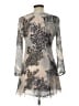 LUXE 100% Polyester Animal Print Gray Cocktail Dress Size L - photo 2