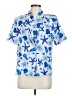Anna Kriste 100% Polyester Print Blue Short Sleeve Blouse Size 6 - photo 1