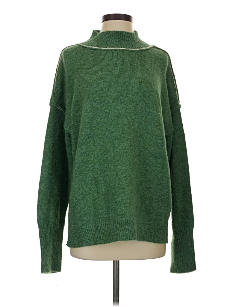 Pre-owned La Miel Turtleneck Sweater In Green