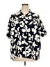 Halogen Floral Ivory Short Sleeve Blouse Size 3X - photo 1