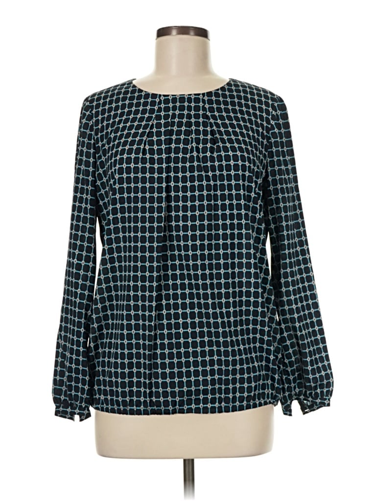 Pre-owned Assorted Brands Long Sleeve Blouse In Teal