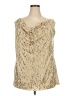 Lane 100% Polyester Gold Sleeveless Blouse Size 2X - photo 1