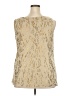 Lane 100% Polyester Gold Sleeveless Blouse Size 2X - photo 2