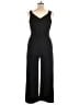 London Times Solid Black Jumpsuit Size 10 - photo 2