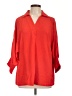 Unbranded 100% Polyester Red 3/4 Sleeve Blouse Size L - photo 1