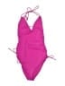 Assorted Brands Solid Pink One Piece Swimsuit Size S - photo 1