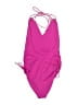 Assorted Brands Solid Pink One Piece Swimsuit Size S - photo 2