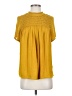 Böhme 100% Polyester Yellow Short Sleeve Blouse Size XS - photo 1