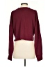 Happily Grey Burgundy Long Sleeve Top Size S - photo 2