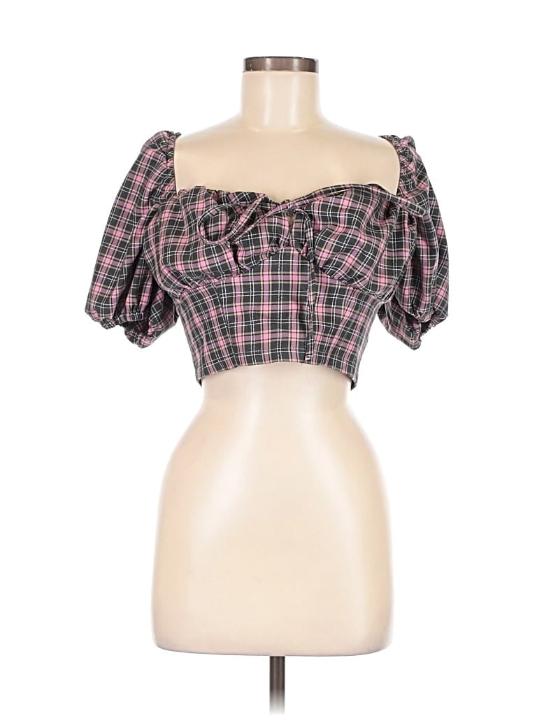 Pre-owned Assorted Brands Short Sleeve Blouse In Pink