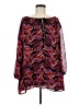 Calvin Klein 100% Polyester Purple Red Long Sleeve Blouse Size XL (estimated) - photo 1