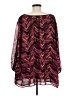 Calvin Klein 100% Polyester Purple Red Long Sleeve Blouse Size XL (estimated) - photo 2