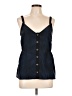 Brooklyn Industries 100% Polyester Animal Print Blue Sleeveless Blouse Size L - photo 1