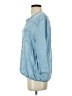 Soho 100% Lyocell Blue 3/4 Sleeve Button-Down Shirt Size S - photo 5