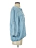 Soho 100% Lyocell Blue 3/4 Sleeve Button-Down Shirt Size S - photo 4