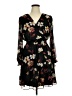 DKNY 100% Polyester Floral Black Cocktail Dress Size 14 - photo 1