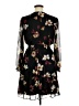 DKNY 100% Polyester Floral Black Cocktail Dress Size 14 - photo 2